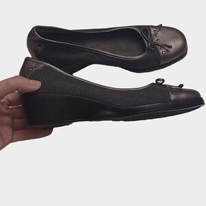 AEROSOLES Temahawk Slip On Gray Wedge Shoe